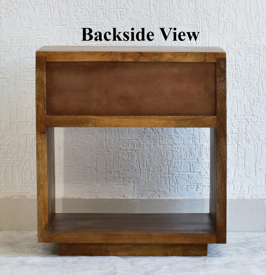 Lisa Carving Side/Bedside Table - Natural Brown - Image 5